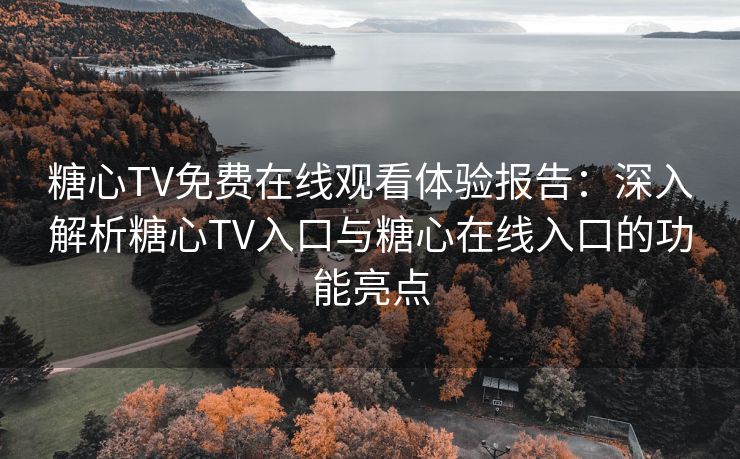 糖心TV免费在线观看体验报告：深入解析糖心TV入口与糖心在线入口的功能亮点